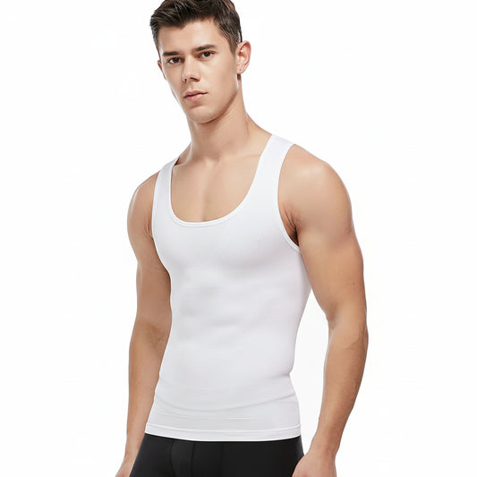 Premium Men's Compression Shaper Vest - Tummy Control Support