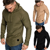 Slim Fit Hooded Sweatshirt – Solid Color Casual Sportswear Hoodie