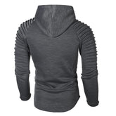 Slim Fit Hooded Sweatshirt – Solid Color Casual Sportswear Hoodie