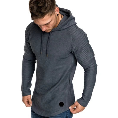 Slim Fit Hooded Sweatshirt – Solid Color Casual Sportswear Hoodie