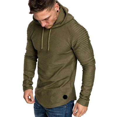 Slim Fit Hooded Sweatshirt – Solid Color Casual Sportswear Hoodie