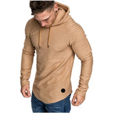 Slim Fit Hooded Sweatshirt – Solid Color Casual Sportswear Hoodie