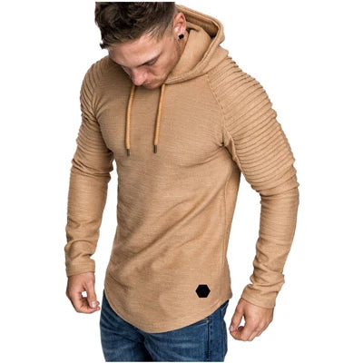 Slim Fit Hooded Sweatshirt – Solid Color Casual Sportswear Hoodie