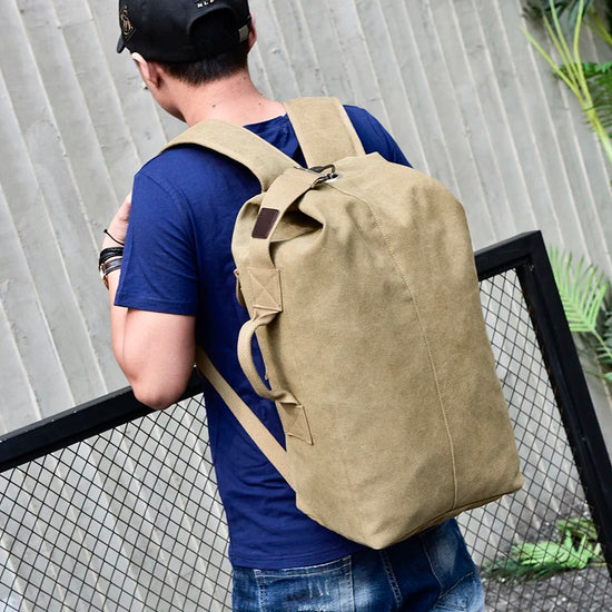 Large Capacity Canvas Travel Backpack 