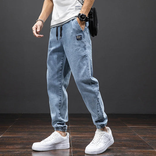 Premium Men's Cargo Denim Jeans - Streetwear Utility Fit