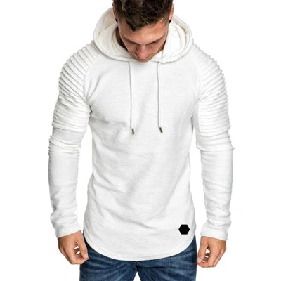Slim Fit Hooded Sweatshirt – Solid Color Casual Sportswear Hoodie