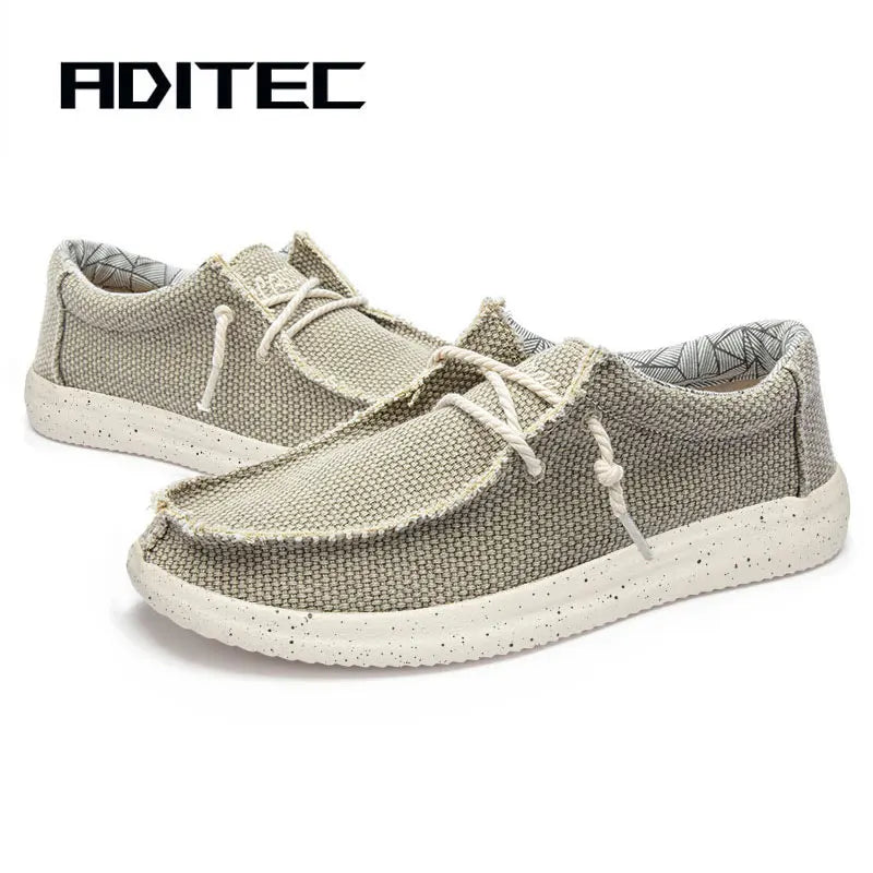 Mens Canvas Slip On Loafers