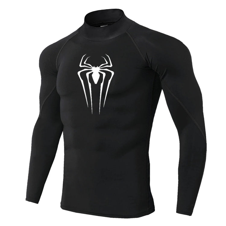 Mens Spider Print Compression Shirt