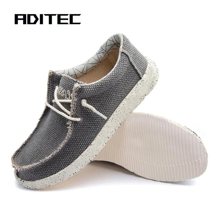 Mens Canvas Slip On Loafers