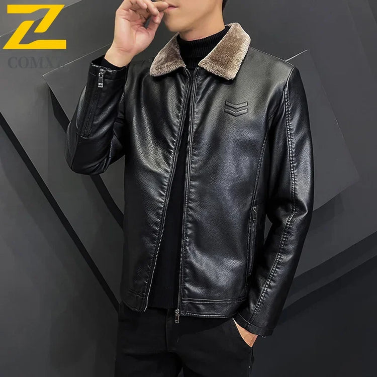 Winter Leather Work Jacket