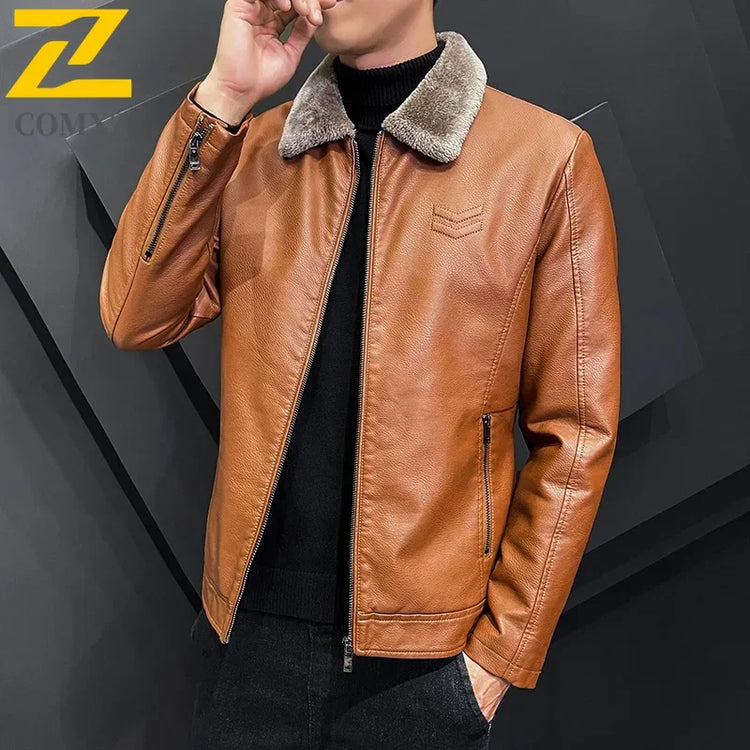 Winter Leather Work Jacket