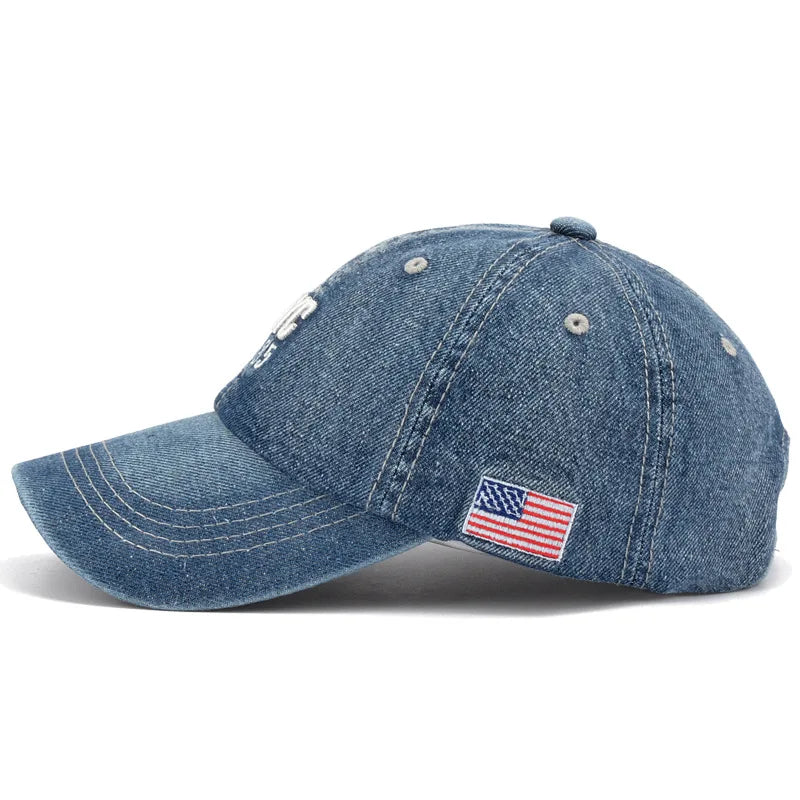 Denim Snapback Cap