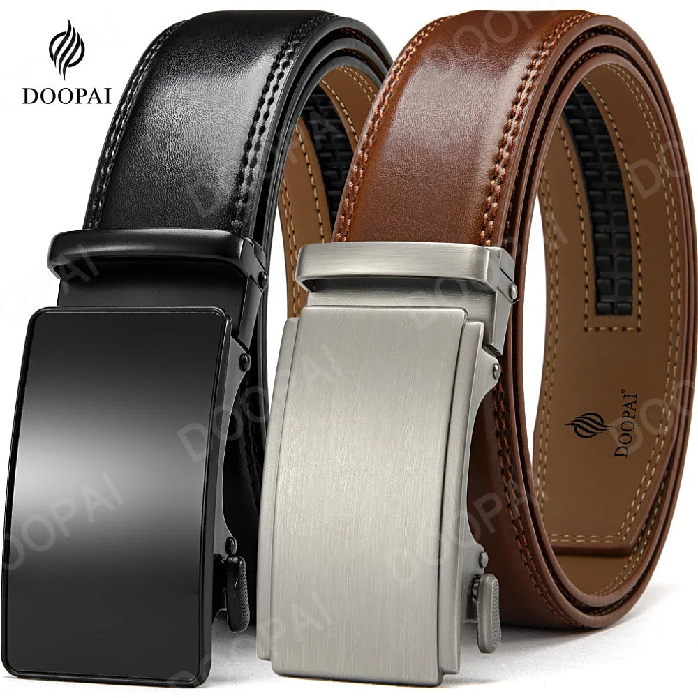 Mens Genuine Leather Ratchet Belt