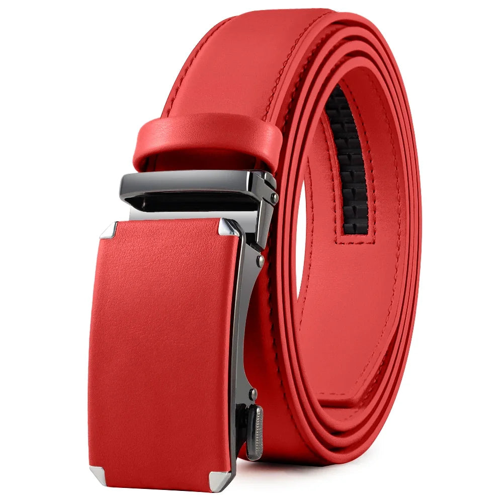 Mens Genuine Leather Ratchet Belt