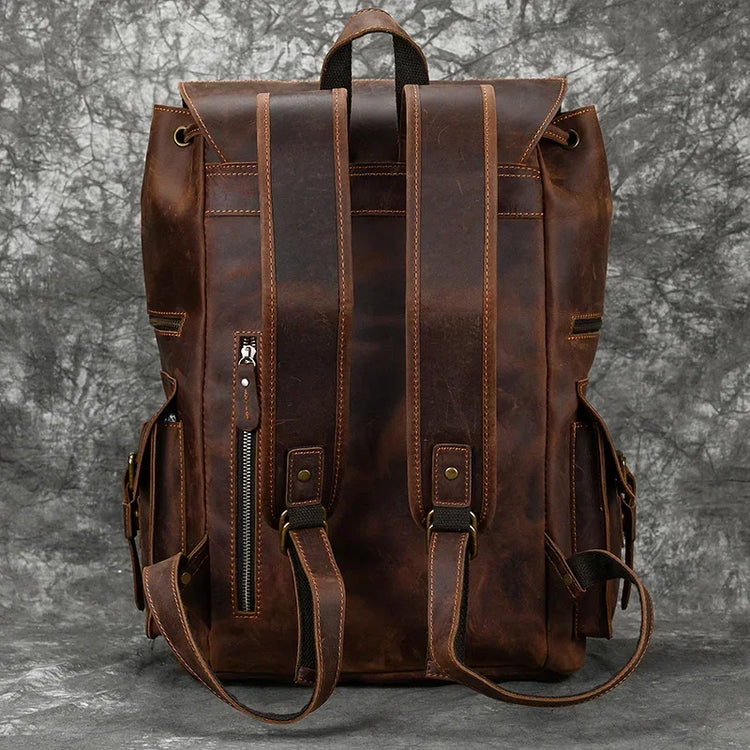 Genuine Leather Laptop Backpack