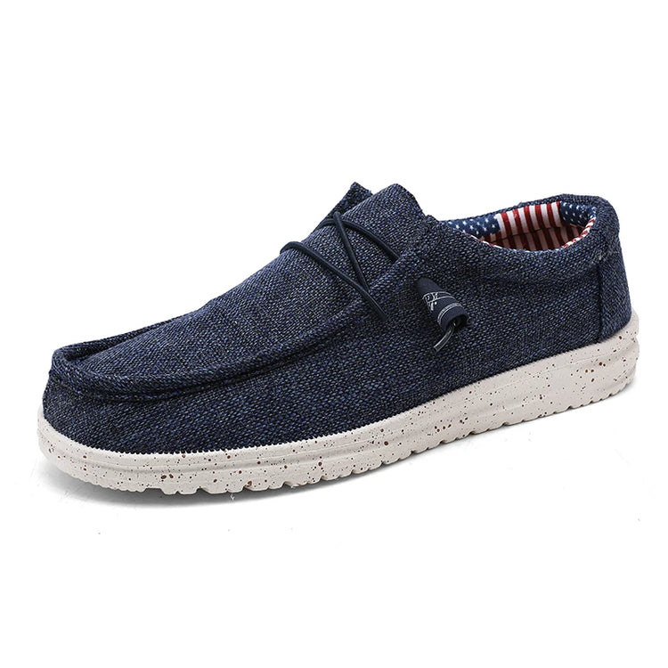 Mens Breathable Canvas Boat Shoes