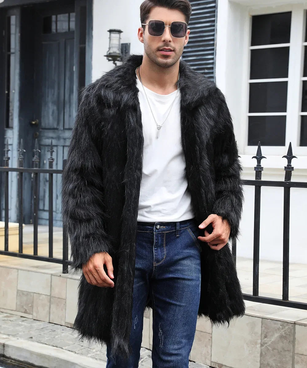 Faux Fur Long Jacket