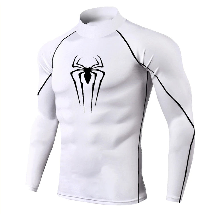 Mens Spider Print Compression Shirt