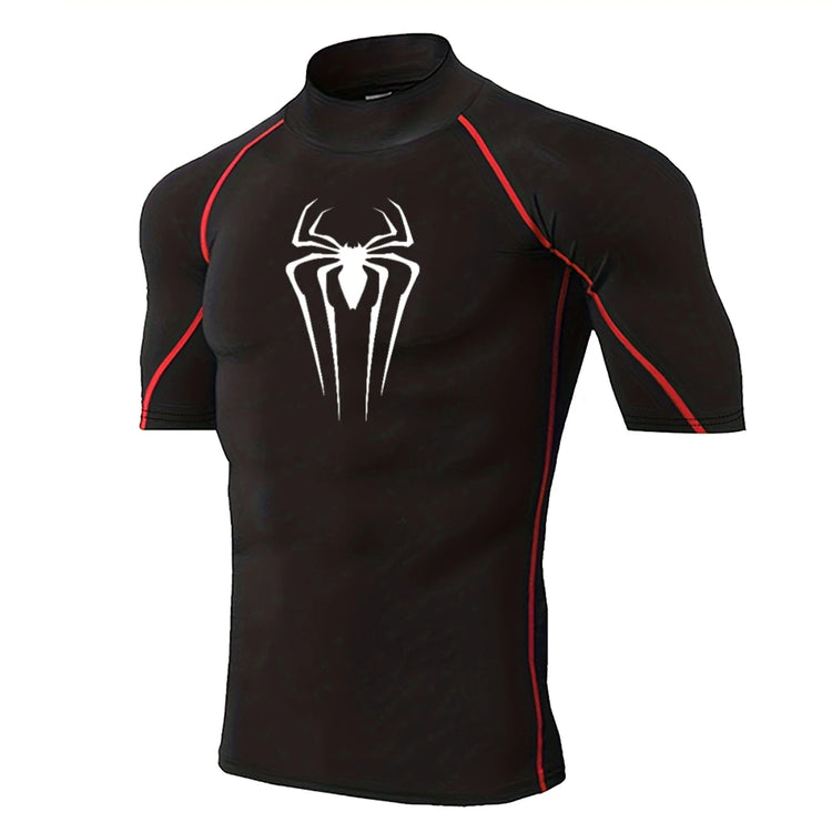 Mens Spider Print Compression Shirt