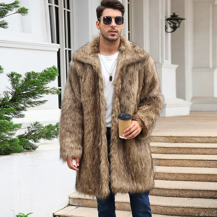 Faux Fur Long Jacket