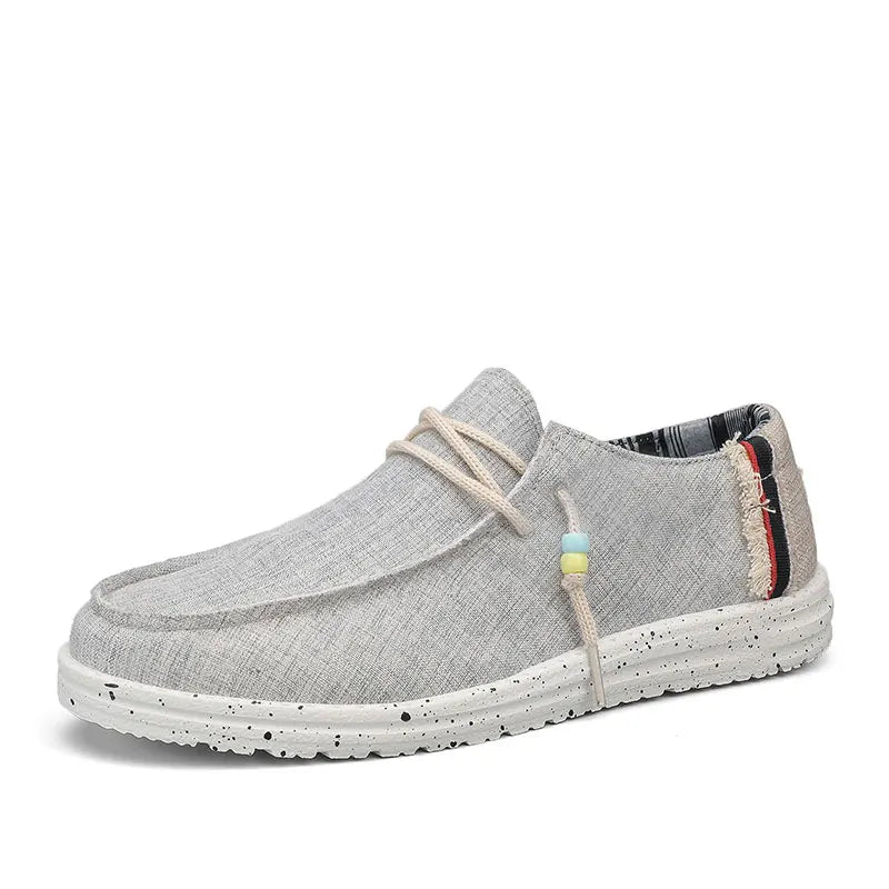 Mens Breathable Canvas Boat Shoes
