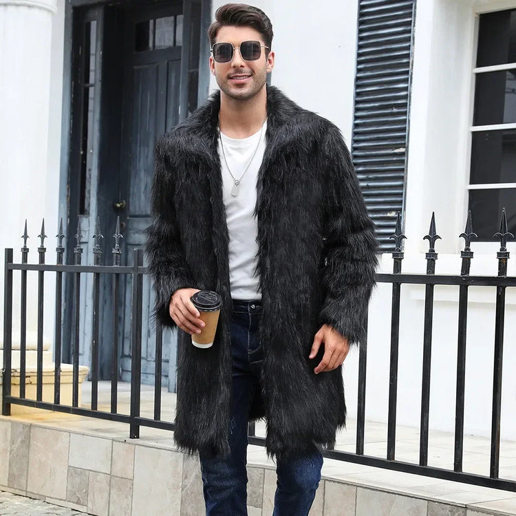 Faux Fur Long Jacket
