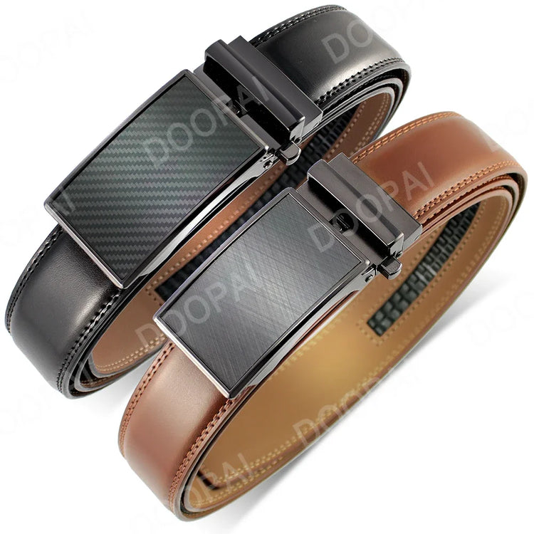 Mens Genuine Leather Ratchet Belt