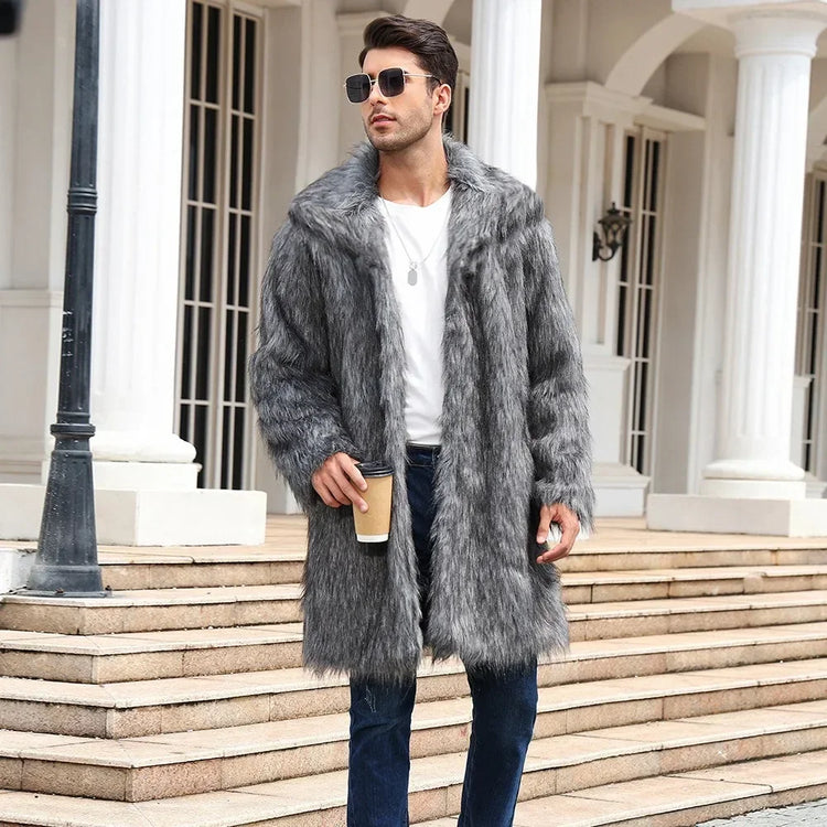 Faux Fur Long Jacket