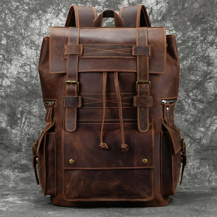 Genuine Leather Laptop Backpack