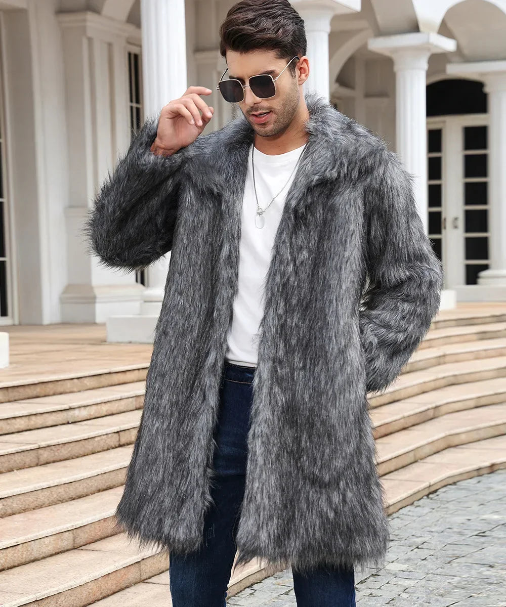 Faux Fur Long Jacket