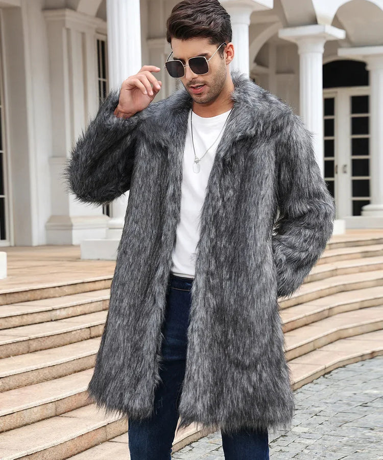 Faux Fur Long Jacket