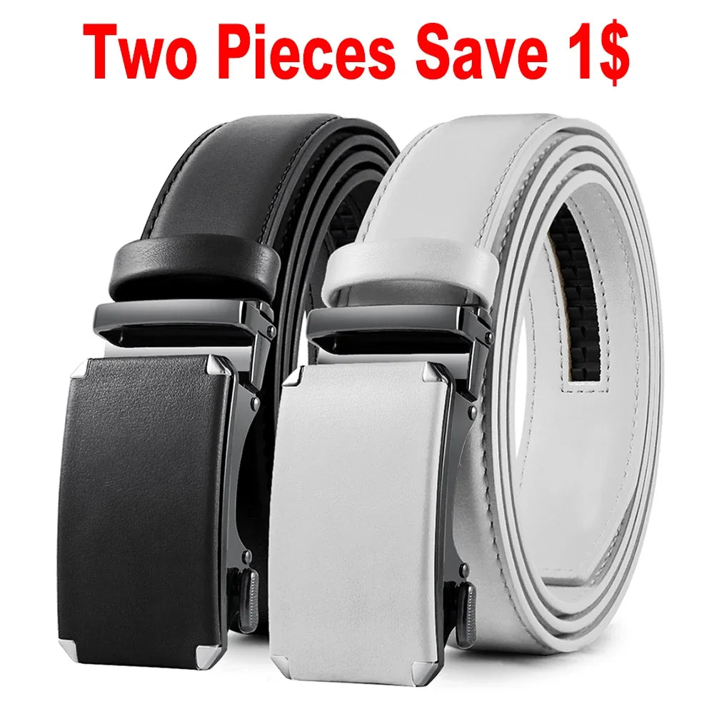 Mens Genuine Leather Ratchet Belt