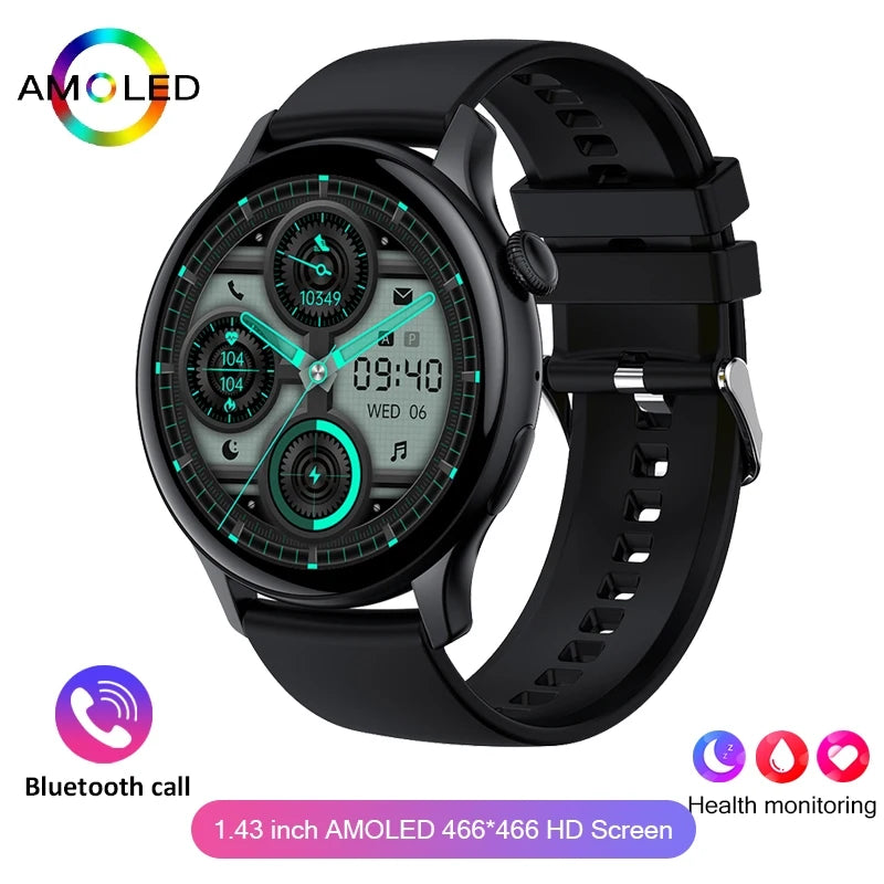AMOLED NFC Smart Watch for Women - Bluetooth Call Health Monitor