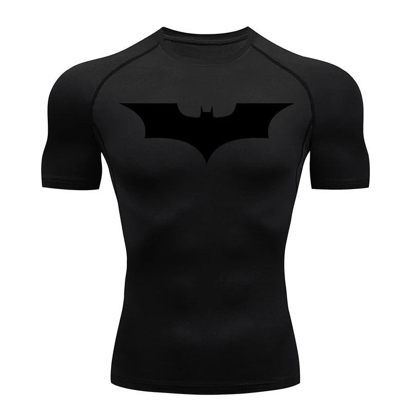 Mens Bat Print Compression Shirt