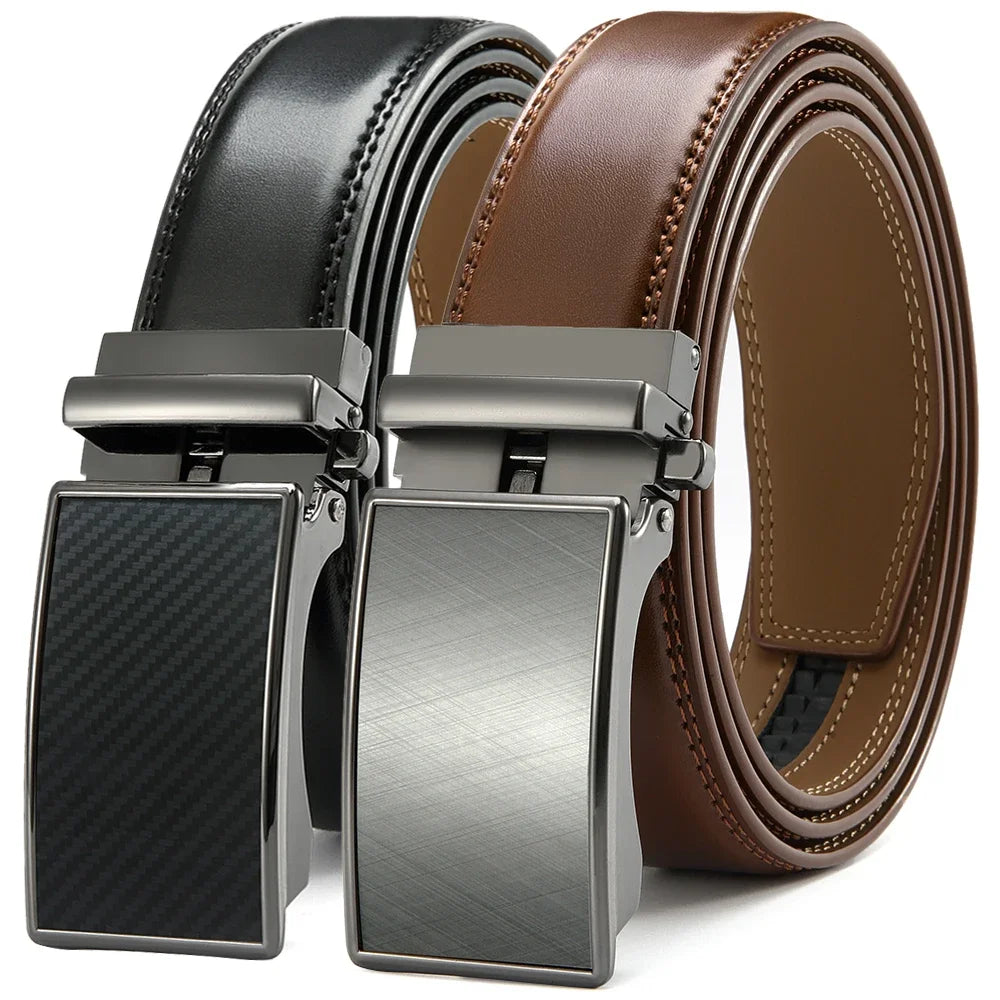 Mens Genuine Leather Ratchet Belt