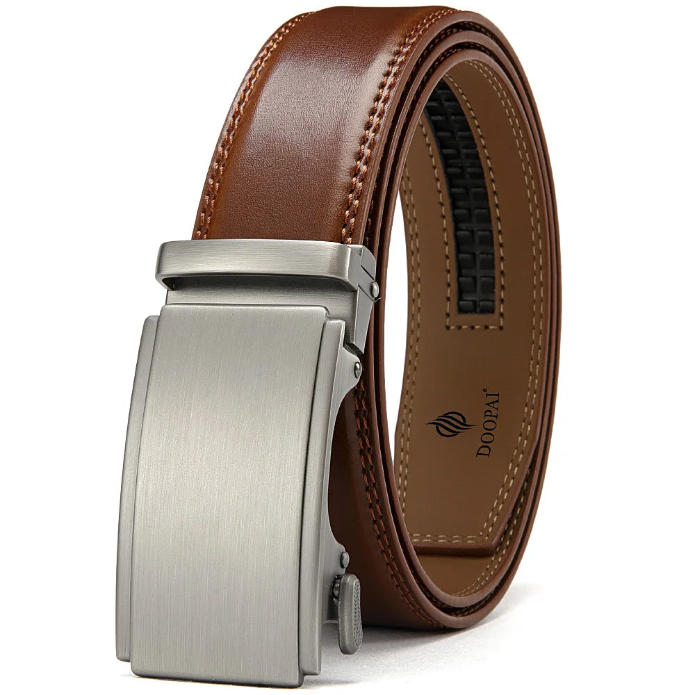 Mens Genuine Leather Ratchet Belt