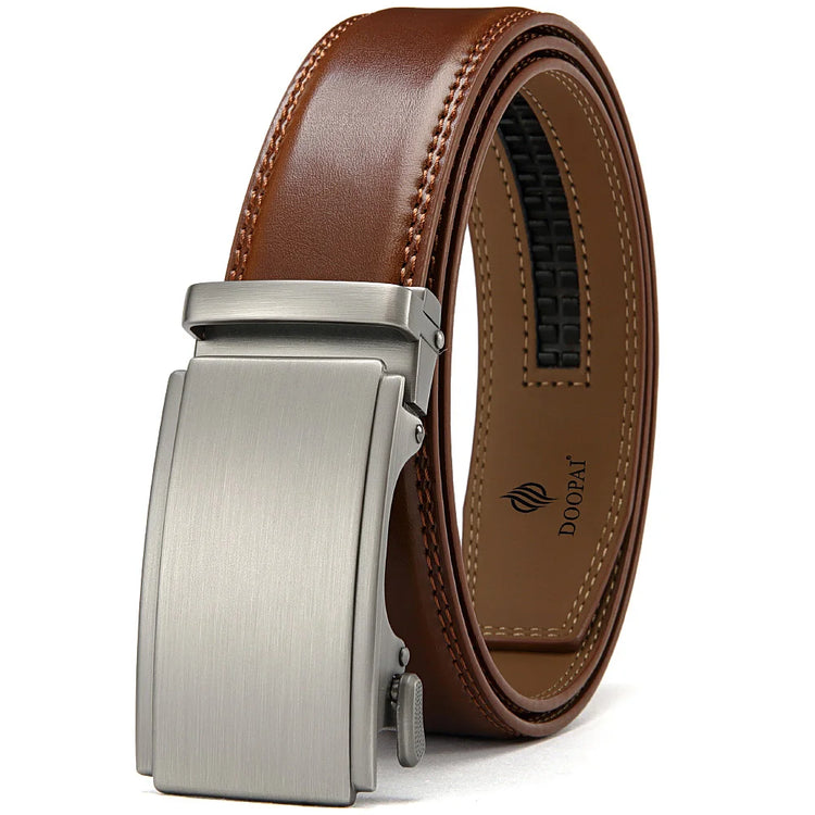 Mens Genuine Leather Ratchet Belt