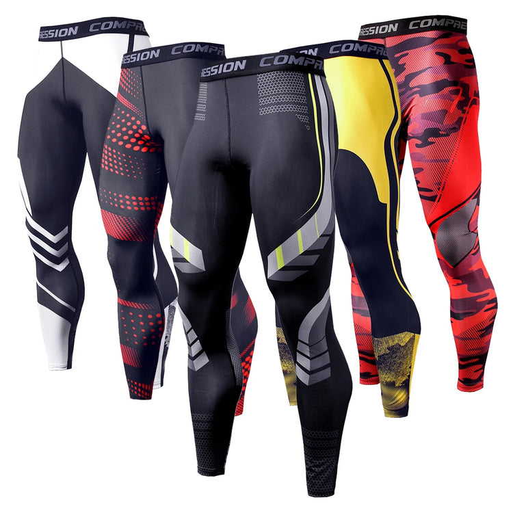 Mens Quick Dry Compression Running Tights