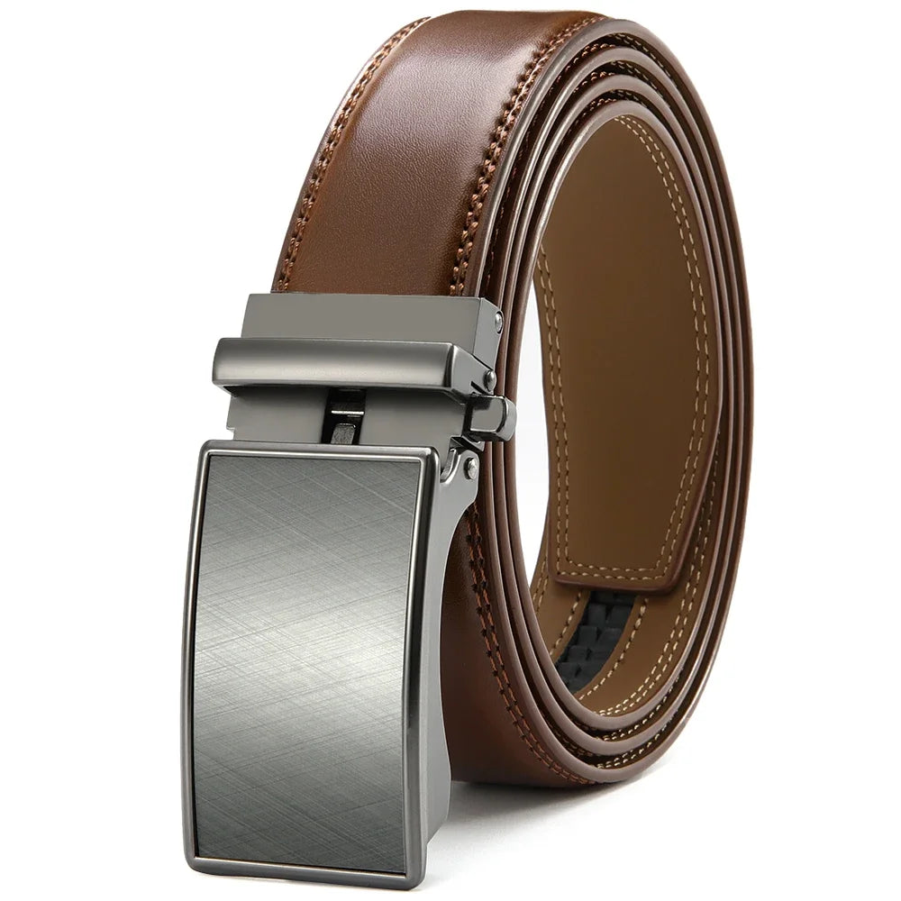 Mens Genuine Leather Ratchet Belt
