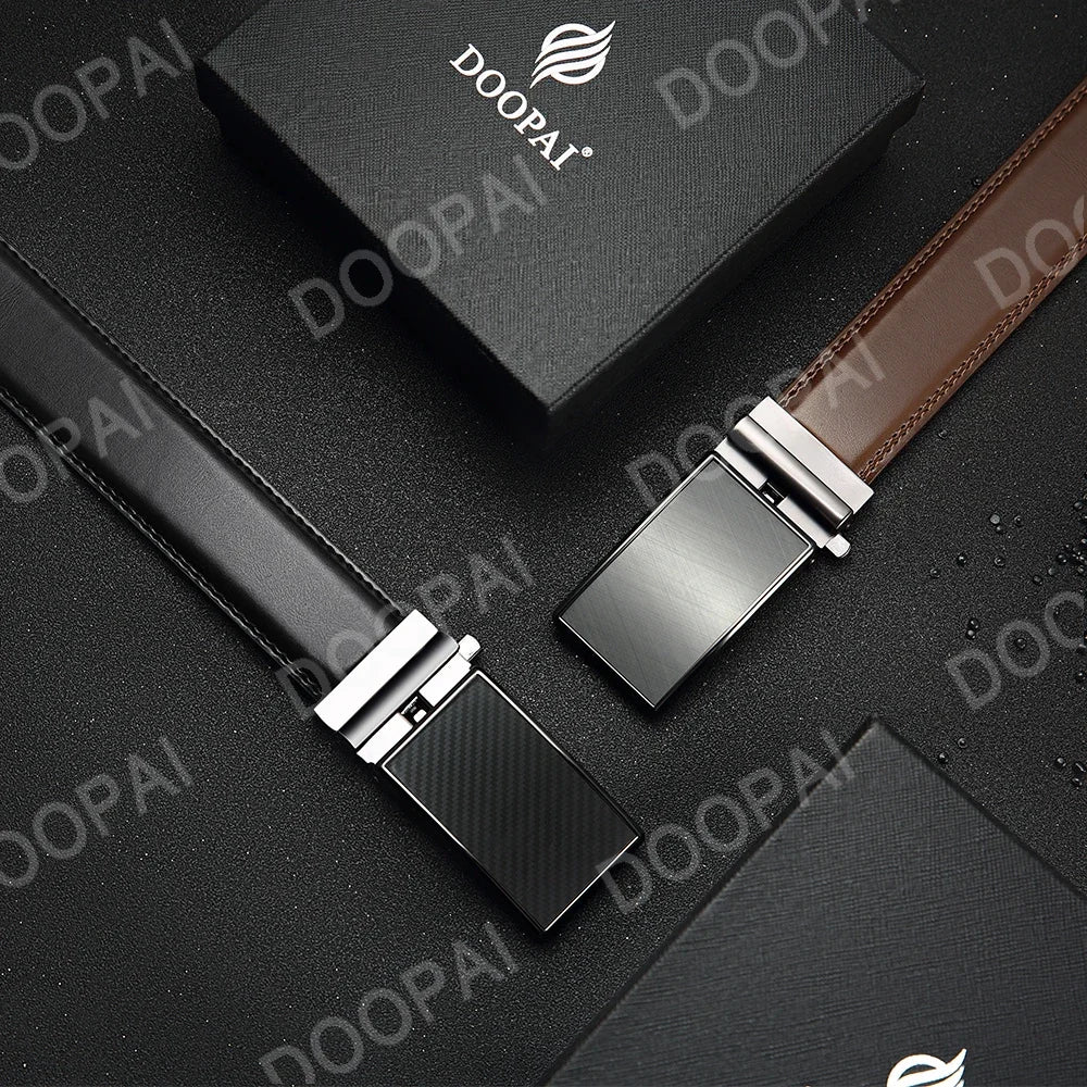 Mens Genuine Leather Ratchet Belt