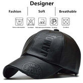Faux Leather Baseball Cap