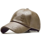 Faux Leather Baseball Cap