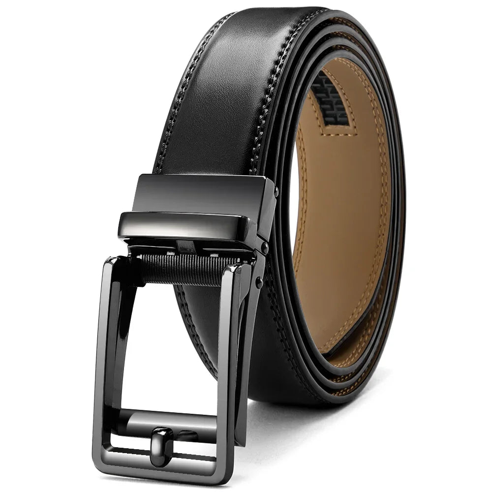 Mens Genuine Leather Ratchet Belt