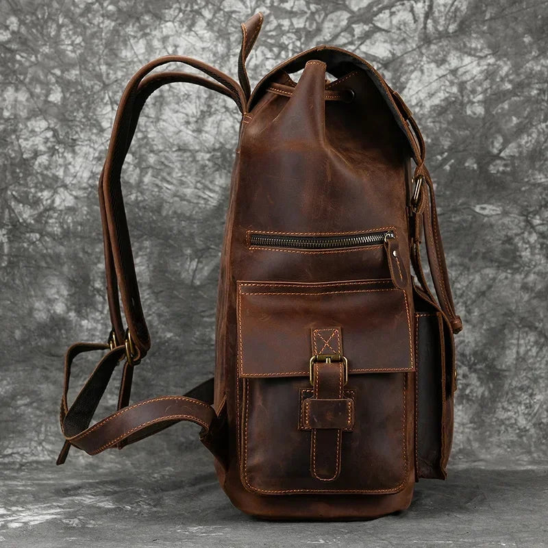 Genuine Leather Laptop Backpack