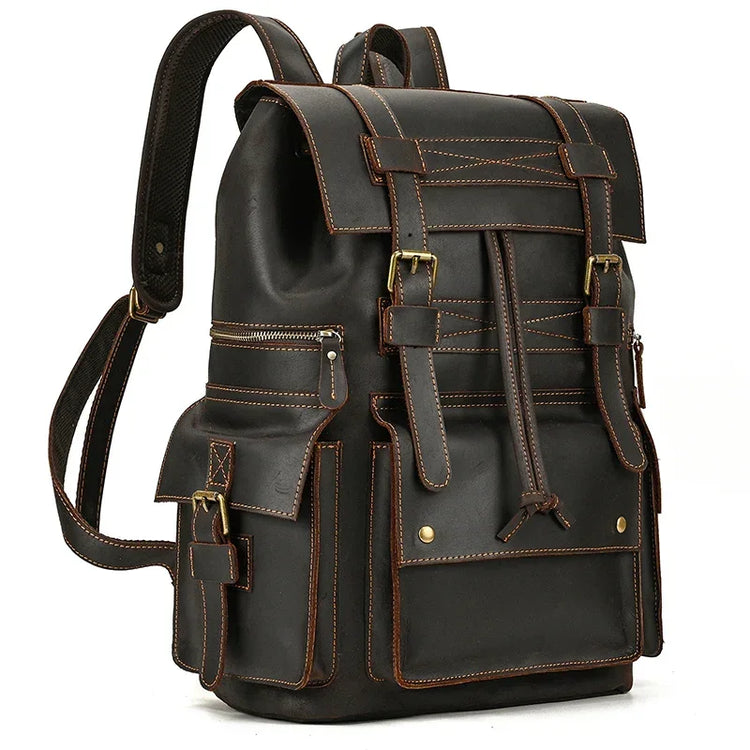 Genuine Leather Laptop Backpack