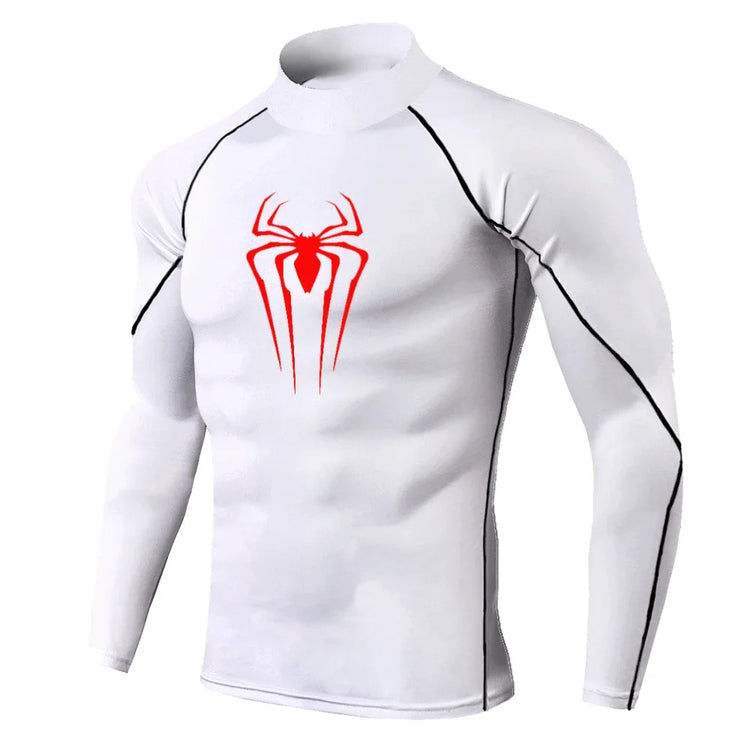 Mens Spider Print Compression Shirt