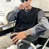 Striped Patchwork Sweatshirt