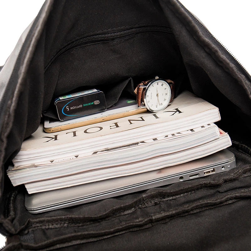 Large Capacity Leather Business Backpack