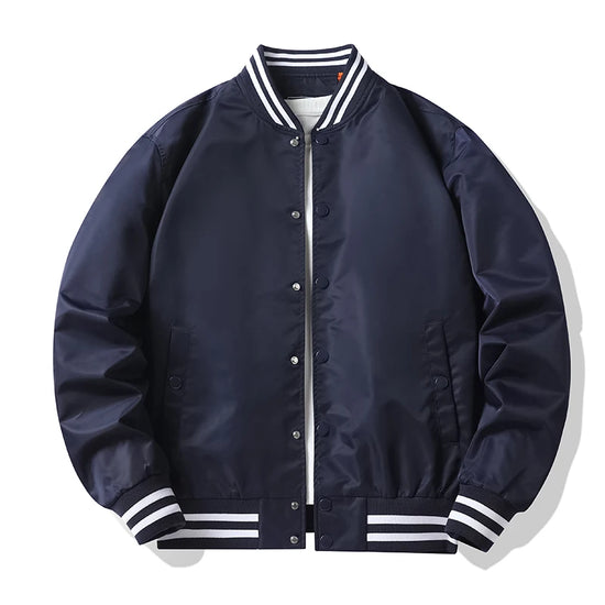 Waterproof Varsity Bomber Jacket - Korean Style Windbreaker