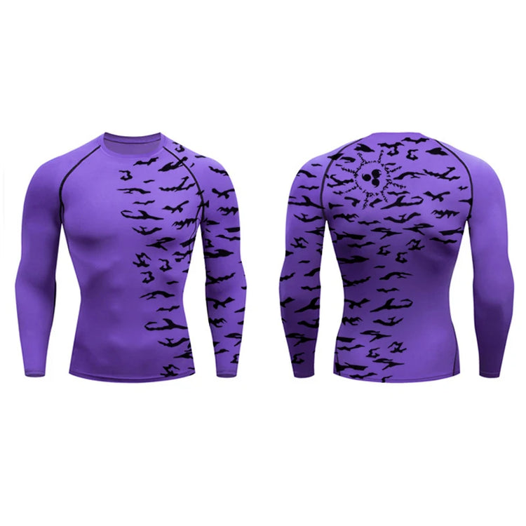 Mens Anime Compression Rash Guard